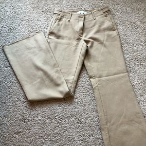 Thick and soft wide leg khaki trousers